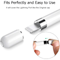 Miniatyrbild 4 av 5: Ersättningsmagnetlock för Apple Pencil 1:a generationen iPencil Ersättningsmagnetlock för Aapple Pencil-lock (2 stycken, vit) (HK)