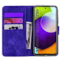 Miniatyrbild 5 av 5: Plånboksfodral för Samsung Galaxy A52/A52S Premium PU Läder Flip Cover Mandala[HK] Purple