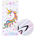 Miniatyrbillede 3 af 5: Unicorn Strandhåndklæde - 70 x 150 cm Pink Polyester Camping Håndklæder til Piger Børn Unicorn Strandhåndklæde Blødt Strandtæppe Pool Rejse Svømning Ba[HK]