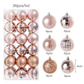 Miniatyrbild 1 av 5: 4cm 36 st Klotprydnader Guld Röd Grön Blå Julgran Semester Dekoration Tillbehör Hängande Semester Dekoration [HK] pink 36 pcs 4cm