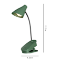 Pikkukuva 3 / 5: Lamppu Clip Työpöytävalo LED Säilytystila Kannettava Työpöytävalo Makuuhuoneen Yöpöydän Clip Yövalo USB Lataus Lahja[HkkK] Green