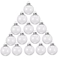 Miniatyrbilde 1 av 5: 15 stk Runde klare julekuler Fyllbare DIY julekule ornamenter laget av plast julekule