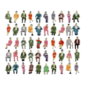 Miniatyrbillede 5 af 5: 50 stk. 1:87 Skala Malede Figurer Personer Figurer til Model Tog Sandbord [HK]