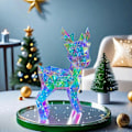 Miniatyrbilde 4 av 5: Julelys med lysende og fargerik hjort, egnet for julepynt på rommet [HK] A
