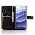 Miniatyrbilde 2 av 5: For Xiaomi Redmi Note 14 Pro+ 5G/ Note 14 Pro 5G Deksel Crazy Horse Tekstur PU Lær Telefon Lommebok Deksel[HK] Black