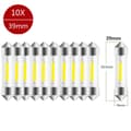 HK 31/36/39/41mm 12vC5W dobbelhodebil SMD Feiteng COB LED innvendig belysning, hvit 10pcs 39MM