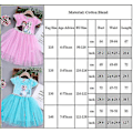 Miniatyrbilde 3 av 3: Barn Jenter Frost Elsa Anna Prinsesse Korte Ermer Tyll Tutu Kjole Cosplay Kostyme Dress Up[HK] Pink 4-5 Years