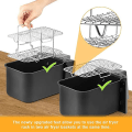 Miniatyrbilde 2 av 5: Luftfrityrkurv for Ninja Dual Air Fryer 304 Rustfritt Stål Flere Lag Dehydrator Stativ Toast Stativ[HkkK] silver