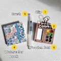 Miniatyrbillede 3 af 5: Rejse Malepalet, Rejseklar Malepalet Bundle, Mini Akvarel Rejse Malepalet med Klips, til Rejser[HK] As Shown