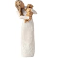 Miniatyrbillede 1 af 5: Venskabsengel, håndmalet mindefigur, gaver til kæledyrselskere -[HK] Stood Holding The Dog