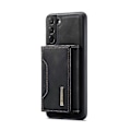 Miniatyrbild 3 av 5: För Samsung Galaxy S22 5G DG.MING M2-serien 3-faldig Multi Card Bag + Magnetiskt Bakstycke Mobilskal [HK] Black