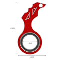 Miniatyrbild 3 av 4: Nyckelring Spinner Fidget Leksak Fickformat Fingertopps Metall Gadget Nyckelring Stresslindring & Anti-Ångest Sensoriska Leksaker för Tonåringar & Vuxna Anti St[HK] Black