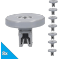 Miniatyrbillede 1 af 5: 8x Opvaskemaskine Nedre Kurv Rulle Hjul Velegnet Til Aeg Electrolux 50286965004 502869500/4 A[HkkK]