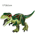 Miniatyrbillede 1 af 2: Dinosaurfigurer, Indominus T Rex Klodser, Stor Dinosaur Klodse, Børnefødselsdag [HK] green Tyrannosaurus rex