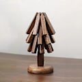 Miniatyrbillede 3 af 5: Træunderlag til varme retter, Isoleringspude i træform, Julegave [HK] A
