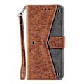 Miniatyrbild 4 av 5: För Motorola Edge 50 Pro 5G Fodral Splitsning Sömnad Läder Flip Skyddande Skal[HK] Brown