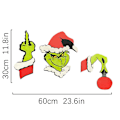 Miniatyrbillede 3 af 4: Julefest Pynt Havehegn Kigger The Grinch Julemand Elg Dekoration[HK] C