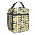 Miniatyrbilde 1 av 5: HK Orla Kiely Multi Stem Flowers Isolerte Lunsjvesker Skole Skandinavisk Stil Vanntett Termisk Kjøler Bento Box Kvinner Barn QCBQ-19842 26x21x11cm