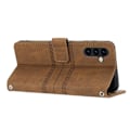 Miniatyrbild 5 av 5: Präglat Läderfodral För Samsung Galaxy A34 5G[HK] Brown