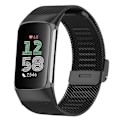 Miniatyrbillede 3 af 3: Til Fitbit Charge 6/5 Milanese Mesh Urremme Udskiftningsurremme[HK] Style A Fitbit Charge 6 Black