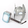 Miniatyrbild 5 av 5: Led Glowing Sounds Thor Hammer Hjälm Mask Barn Cosplay Leksaker Actionfigur[HK] 3