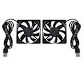 Miniatyrbillede 1 af 5: 80mm 5V USB Blæser - 2 Pak 8cm 8015 Børsteløs DC Køleblæser til PC Computer Router Kabinet Køler[HK] Black