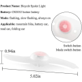 Pikkukuva 2 / 5: HK 4 x LED-pyöränvannevalo, vedenpitävä LED-pyöränvannevalo, jossa on 3 vilkkuva tilaa LED-pyöränvannelamppu Red
