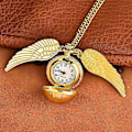 Miniatyrbilde 2 av 2: Harry Potter Gylden Snitch Klokke Halskjede [HK]