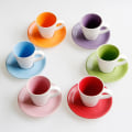 Miniatyrbillede 3 af 5: Farve Espresso Kop Sæt 100ml Europæisk-stil Mat Keramisk Espresso Kop Størrelse[HK] Pink 51-100ML