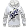 Miniatyrbilde 2 av 5: 2023-Dj Marshmello Barne Hvit 3D-Printet Genser Sett Halloween Karneval Party Kostyme R_a[HK] 130cm