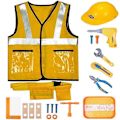 Pikkukuva 2 / 5: Rakennustyöntekijän asusetti lapsille 2022, roolileikkisetti, ammattiasut, raskaan työntekijän cosplay[HK] One Size 20pcs