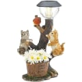 Miniatyrbillede 1 af 2: LED Solcellelys Kanin Kat Dyrefigur Harpiks Statue Lampe Have Ornament[hk] kitten