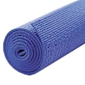 Miniatyrbilde 2 av 2: - 183cm lang x 61cm bred - Sklisikker yogamatte med bærestropp, også for trening / gym / camping, etc (Blå)[HK] Blue