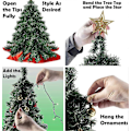 Miniatyrbilde 4 av 5: Bordplate Juletre, Lite Kunstig Juletre med LED-lys, Pynt for Hjemmekontor [HK]