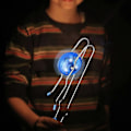 Miniatyrbild 3 av 5: 1/3 st Retro Gyrohjul Leksak Stresslindring Lysande Skena Snurra LED Magnetisk Bana Snurrtopp [HK] Blue
