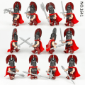 Miniatyrbild 3 av 5: Medeltida romersk soldatregiment 12 byggkloss minifigurer och små partiklar montering leksaker[HK] 12 pieces in a set