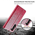 Miniatyrbillede 5 af 5: LC.IMEEKE Til Samsung Galaxy S24 Cover Anti-drop Læder Wallet Telefon Cover[HK] Rose
