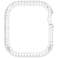 Miniatyrbillede 4 af 5: Til Apple Watch Series 10 46mm Dobbelt Række Rhinestone Dekor Hul Cover PC Urramme Etui Multicolor Style F