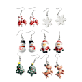 Miniatyrbilde 1 av 2: 6 Par Gavepakninger Kvinner Bulk Juleklipp Hengeøreringer Juletre Ørepynt Juleøre Hengeøreringer Juleøre Studs[HK] Som Vist