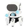 Miniatyrbillede 1 af 5: Rc Robot Legetøj Elektronisk Gående Intelligent Dans Lys Musik Blæksprutte[HK] white