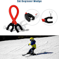 Miniatyrbillede 4 af 5: Ski Tip Connector til Børn, Ski Connector, Ski Træningshjælp Ski Træningsudstyr, Alpin Ski Tilbehør til Begyndere[HK] black