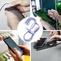 Miniatyrbilde 4 av 5: Kompakt USB C-adapter, USB C-ladekabeladapter, Type-C-koblingssplitter, hurtigladende hodetelefon- og laderadapter, USB C Type [HK]