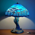 Miniatyrbillede 2 af 5: Maleri Glas Svampe Bordlamper Bohemian Harpiks Svampe Bordlampe Natlampe Til Hjem Og Kontor[HK] Blue Mushroom Table Lamp