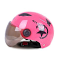 Pikkukuva 1 / 3: Sähkömoottoripyörän kypärä skootteripyörälle avoin puoli baseball-lippis Anti-UV turvakypärä polkupyöräkypärä säädettävä[HK] Pink
