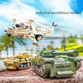 Pikkukuva 5 / 5: Pojat Transformer Lelut Tankki Ajoneuvo Muuntajat Lapset Robot Lapset Syntymäpäivälahja[HK] Green Armored Car
