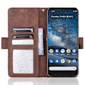 Pikkukuva 2 / 5: Lompakkotelineellä varustettu nahkainen puhelinkotelo Nokia 8.3 5G -puhelimelle, törmäyssuojattu [HK] Style B Nokia 8.3 5G Brown