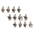 Miniatyrbillede 4 af 5: 12 stk. Soldater Blok Minifigurer Forskellige Outfits Rustning Mænd Action Minifigurer Til Børn M8019 Højde 4,5 cm / 1,8 tommer[HK]