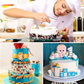 Miniatyrbillede 3 af 5: HKK  3 størrelser firkantede kageform - firkantede udstikkere til fondant og kagedekoration
