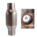 Miniatyrbillede 2 af 5: 1 stk. 2,5 tommer Spun Universal Katalysator Høj Flow Rustfrit Stål 425250 Udstødningskatalysator[HK] Silver