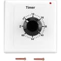 60-minutters tidsbryter, AC 220V 15A intelligent mekanisk nedtellingstimer stikkontakt tidsbryter 86 panel timer kontrollknapp [HK]